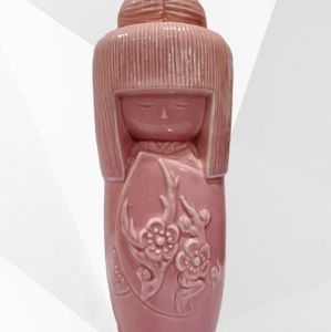 Vintage Kokeshi Plum Gekkeikan Decanter Doll Pink